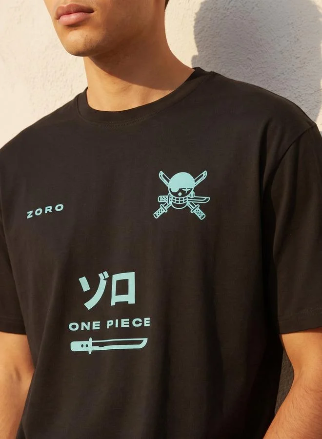 SP Characters One Piece Regular Fit Crew Neck Short Sleeves Graphic Print T-shirt