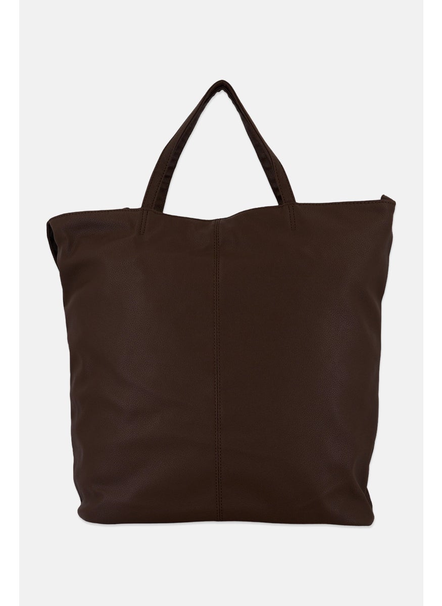London Fog - Women Brand Logo Tote Bag 40 H x 46 L x 15 W, Brown - Image 1