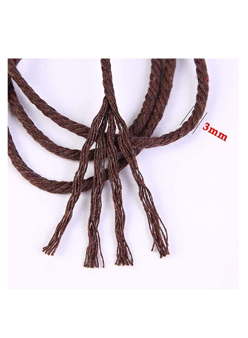 Y&D Dark Green Macrame Cord 3mm 109Yards Colored Cotton Rope Craft Colorful Twine for Wall Hanging Plant Hangers Crafts Knitting Decorative Projects - Image 4