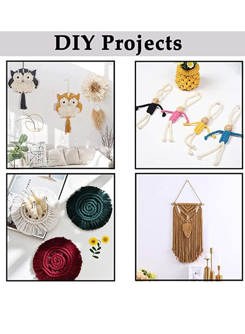 Y&D Dark Green Macrame Cord 3mm 109Yards Colored Cotton Rope Craft Colorful Twine for Wall Hanging Plant Hangers Crafts Knitting Decorative Projects - Image 5