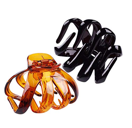 CONOFA 2 Pieces Classic Medium Styling Octopus Hair Claw Clip Strong Holding Power Hair Clips Outdoor Hair Grip Hairpins Hairgrip for Women and Girls - Image 2