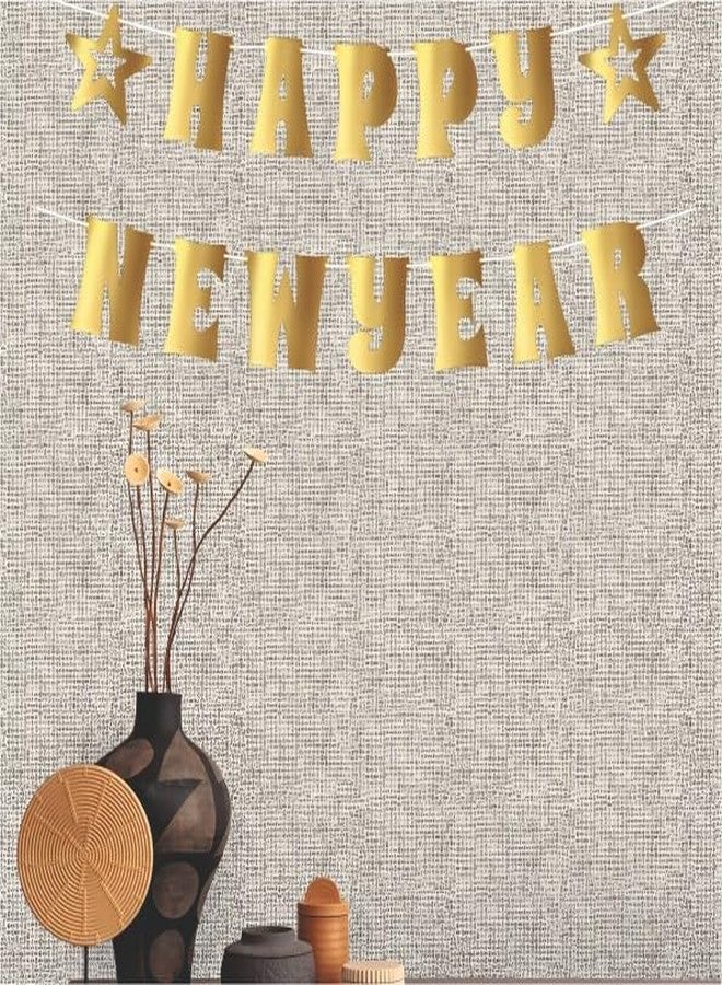 YOURS DECOR لافتة ورقية ذهبية من YOURS DECOR مكتوب عليها "عام جديد سعيد"، مجموعة من 14 قطعة، لتزيين حفلات الاحتفالات - Image 4