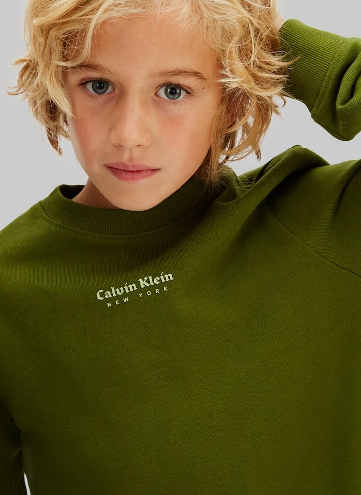 Calvin Klein Jeans Youth Logo Pullover Sweatshirt - Image 3