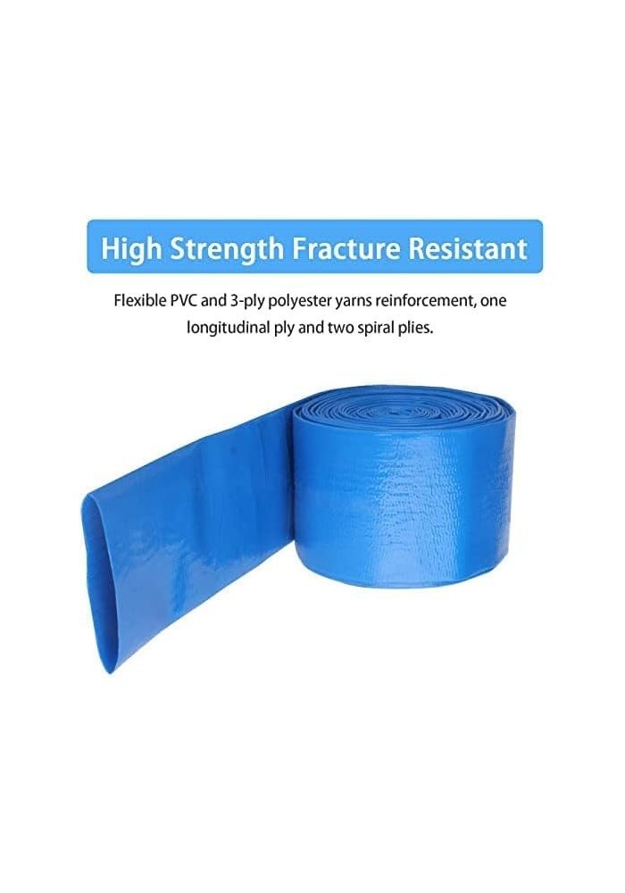 AQ AQSON خرطوم تصريف المياه AQSON 3' x 32 Ft ثقيل الوزن - خرطوم تصريف مسبح معزز لنقل المياه - Image 2