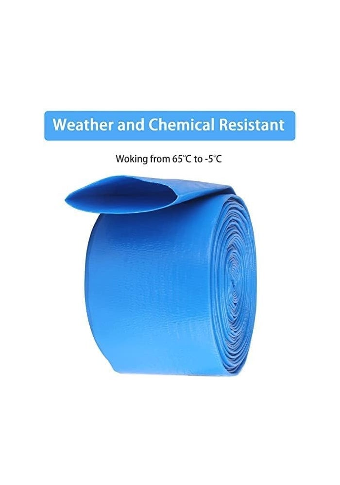 AQ AQSON خرطوم تصريف المياه AQSON 3' x 32 Ft ثقيل الوزن - خرطوم تصريف مسبح معزز لنقل المياه - Image 3