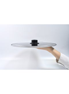 Afili Home غطاء مقلاة من الفولاذ المقاوم للصدأ 28 سم، غطاء مقلاة سمك معدني، غطاء مناسب لمقالي 28 سم، غطاء وعاء مقاوم لرش الزيت  - Image 3