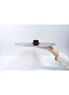 Afili Home غطاء مقلاة من الفولاذ المقاوم للصدأ 28 سم، غطاء مقلاة سمك معدني، غطاء مناسب لمقالي 28 سم، غطاء وعاء مقاوم لرش الزيت  - Image 4