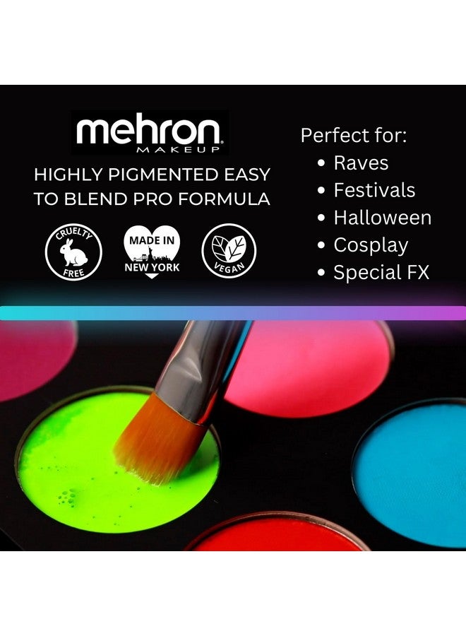 mehron Makeup Paradise Fx Neon Uv Glow 8 Color Palette | Magnetic Refillable Special Effects Paint Palette | Professional Water Activated Paint For Raves, Costumes, Sfx, Halloween, & Cosplay - Image 3