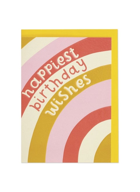 Raspberry Blossom Good Vibes Happiest Birthday Wishes Card