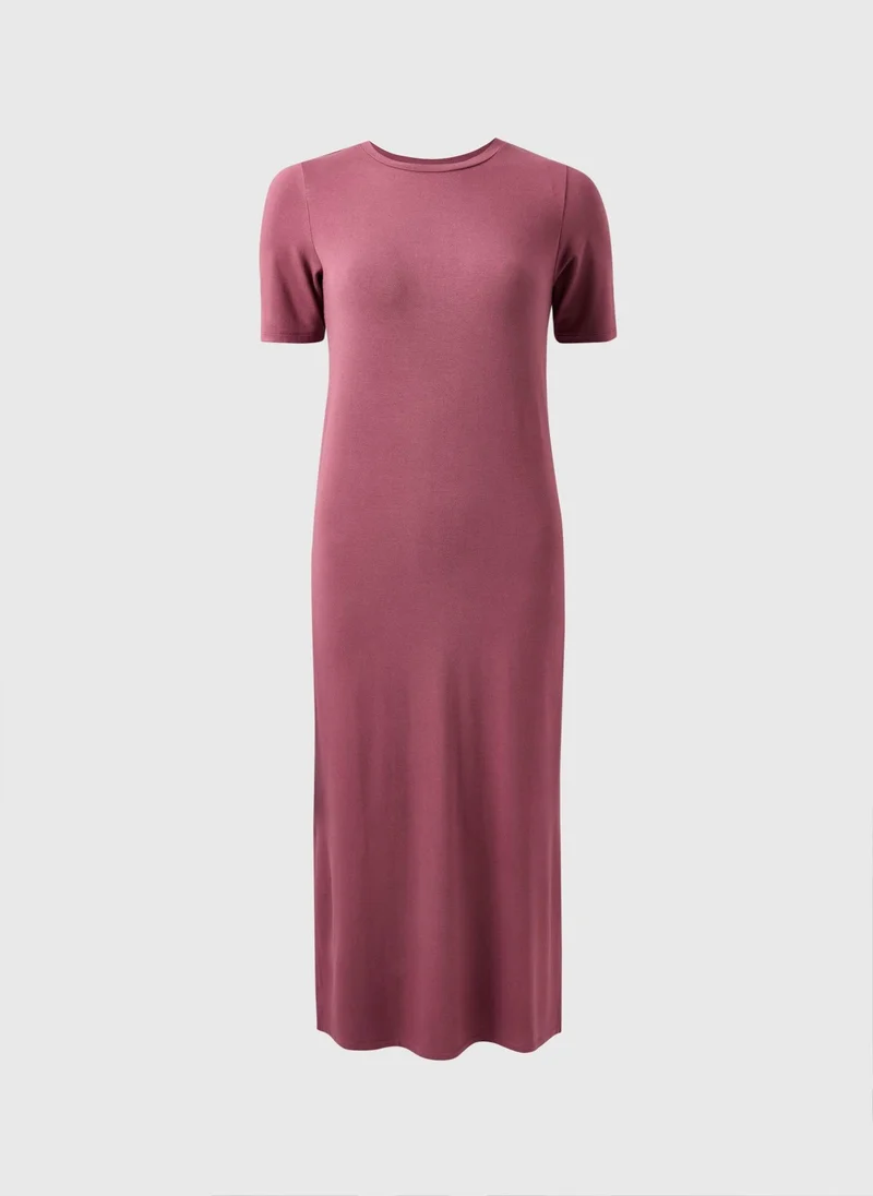 Matalan rose Raspberry T-Shirt Midi Dress for Women | Best Price UAE