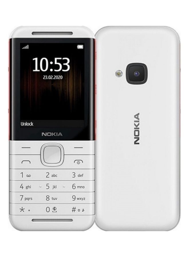 5310 ثنائي الشريحة، أبيض أحمر، 8 ميجابايت من ذاكرة الوصول العشوائي، 16 ميجابايت جي إس إم