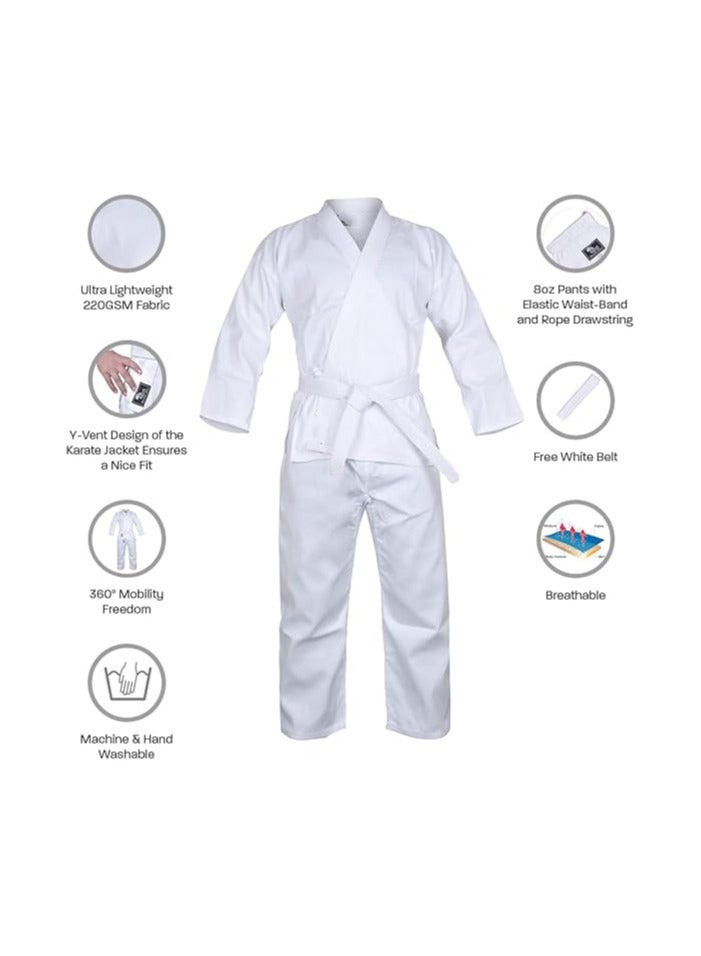 MAM Three-Piece Karate Uniform For All Ages High Quality Fabric - Image 5