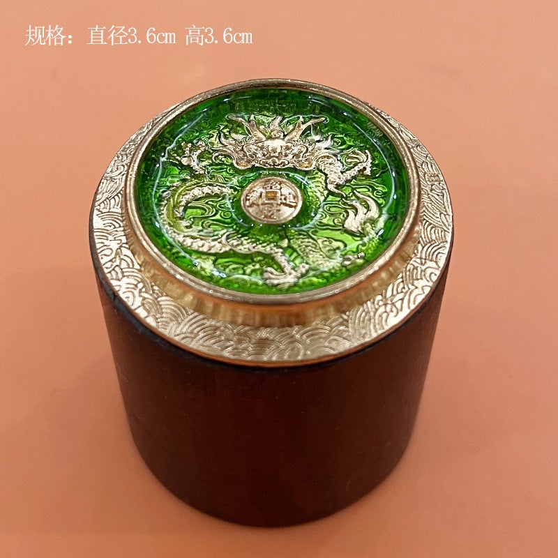 Ebony Cloisonne Lid Iron Pot Purple Sand Pot Lid Shelving Bowl Tea Pot Solid Wood Lid Tray Tea Tray Tray Accessories - Image 1