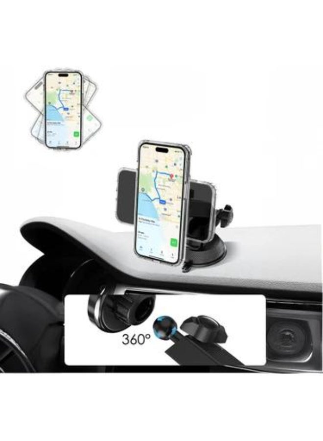 Lenyes CR184 Universal Magnetic Phone Mount – Strong Nano Suction Cup Car Holder for Dashboard & Windshield - Image 2