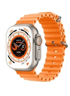 The New GS8+ ULTRA Smart Watch The Eighth Series With A Full Screen Works With The Android And IOS System Is Responsive Wireless Charging And Supports GPS, Size 49 mm - Orange