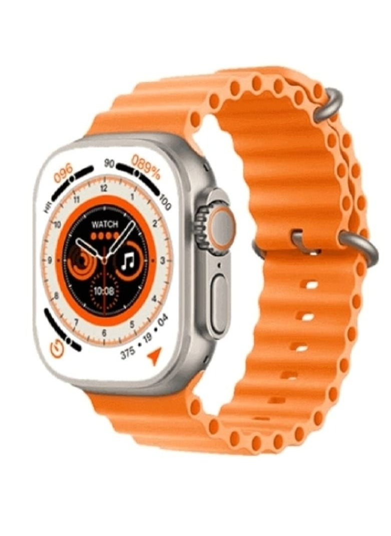 Generic - The New GS8+ ULTRA Smart Watch The Eighth Series With A Full Screen Works With The Android And IOS System Is Responsive Wireless Charging And Supports GPS, Size 49 mm - Orange - Image 1