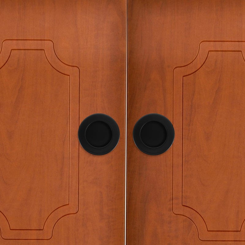 2Pcs Stainless Steel Hidden Cabinet Pulls Curved Handle For Sliding Door Drawer - Image 4