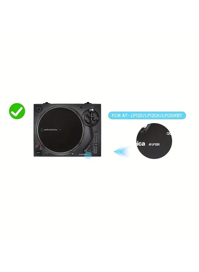 1pc Clear Acrylic Turntable Dust Cover With Secure Fit Clips And Suspenders - Image 3
