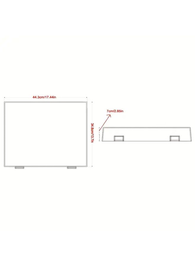 1pc Clear Acrylic Turntable Dust Cover With Secure Fit Clips And Suspenders - Image 2