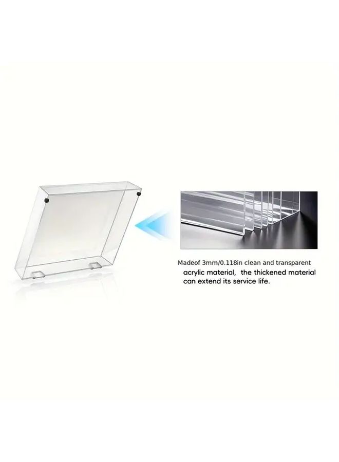 1pc Clear Acrylic Turntable Dust Cover With Secure Fit Clips And Suspenders - Image 5