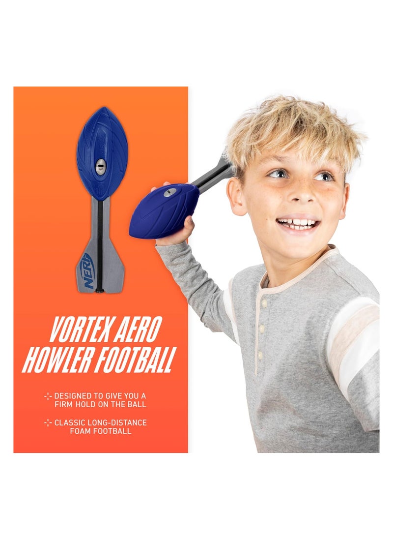HASBRO - NERF Vortex Aero Howler Foam Ball – Classic Long-Distance Football - Flight-Optimizing Tail - Hand Grip  - Image 2
