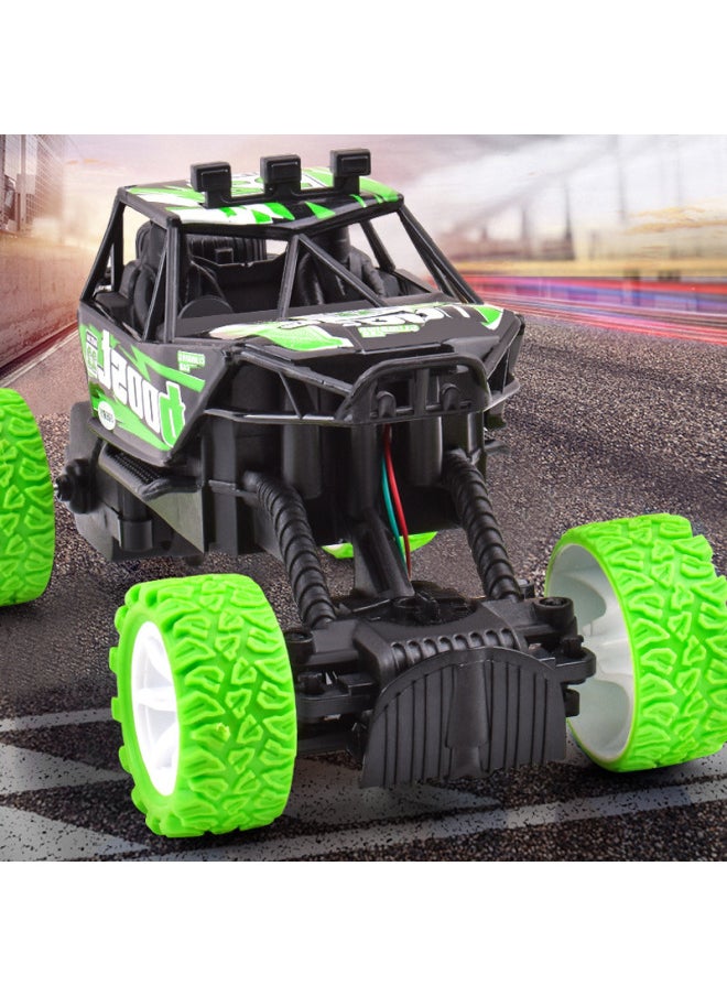 Generic Four-wheel Drive Off-road Climbing Remote Control Car Electric Toy Boy Stunt Car Electric Toy Car Remote Control Car Wholesale-Color:7709-Green-Proportion:English Version-upper Battery Type 7709  - Image 5