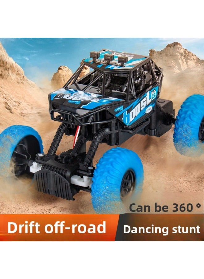 Generic Four-wheel Drive Off-road Climbing Remote Control Car Electric Toy Boy Stunt Car Electric Toy Car Remote Control Car Wholesale-Color:7709-Green-Proportion:English Version-upper Battery Type 7709  - Image 2