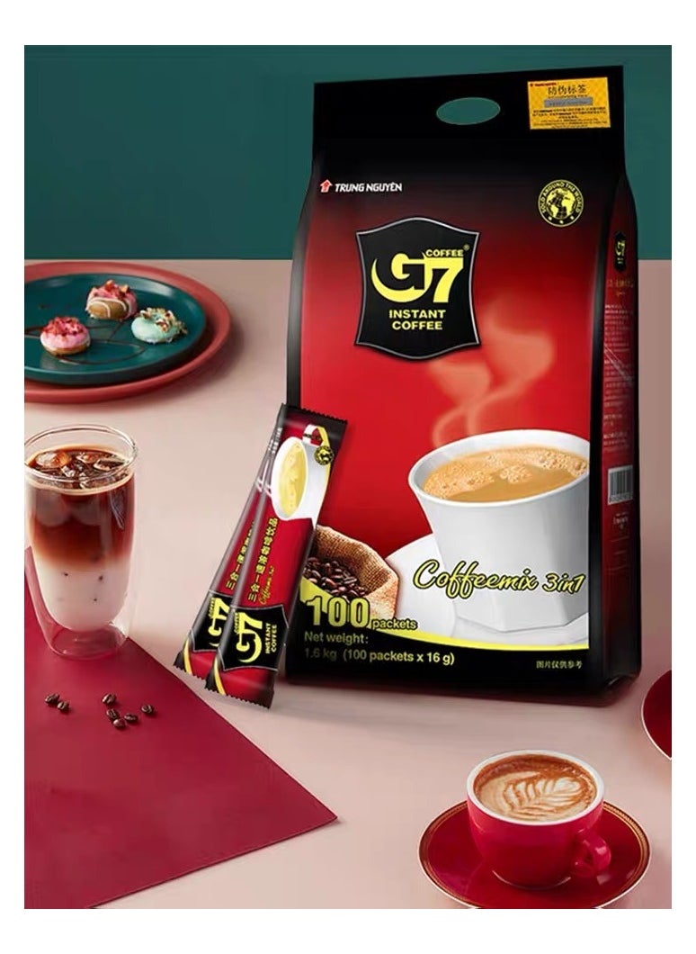 جي7 باور قهوة G7، قهوة سريعة التحضير 3 في 1، 800 غرام (16 غرام * 50 كيس)، مستوردة من فيتنام  - Image 2