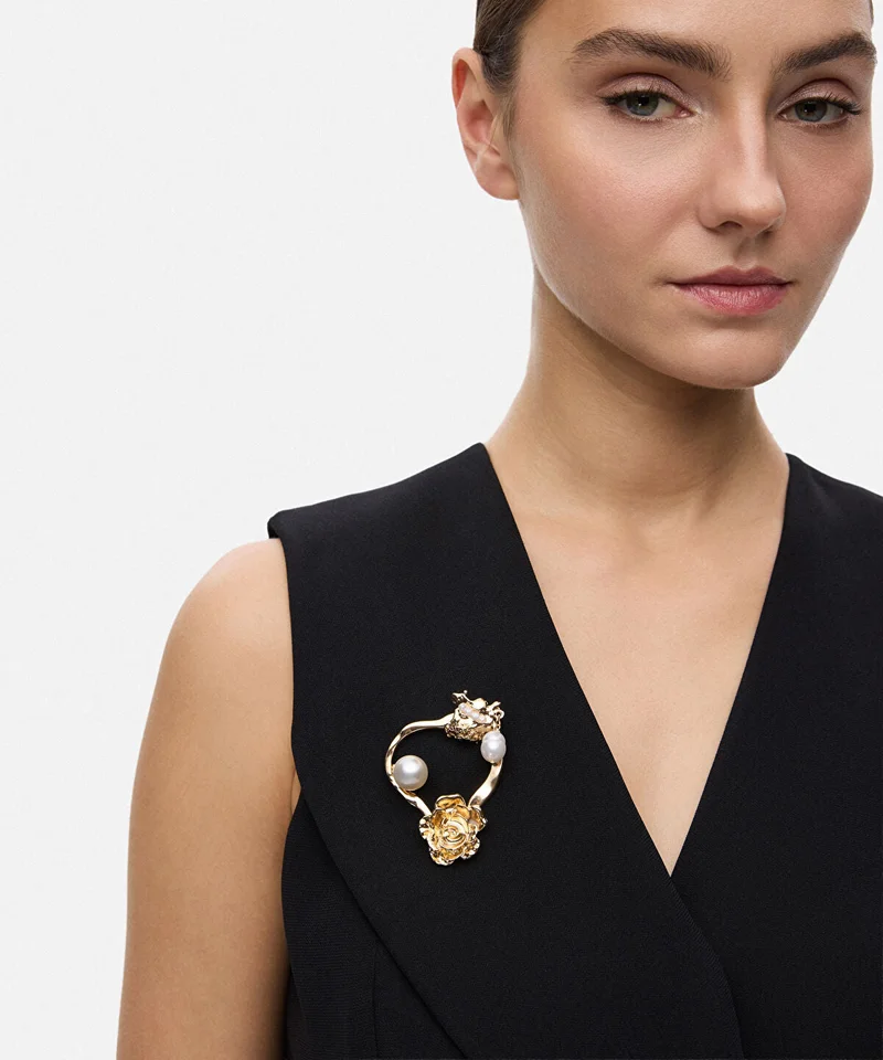 Ipekyol Faux Pearl Brooch