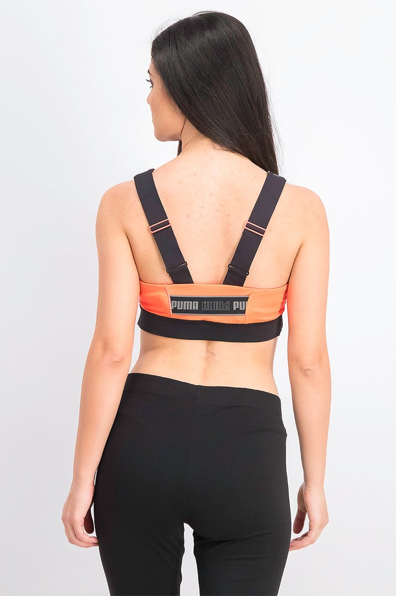 PUMA Women Lightly Padded High Impact Fast Launch Sports Bra, Lava Blast  - Image 3