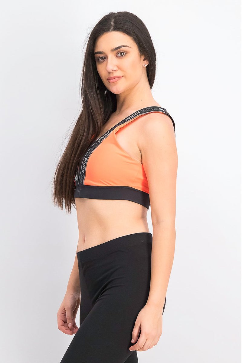 PUMA Women Lightly Padded High Impact Fast Launch Sports Bra, Lava Blast  - Image 4