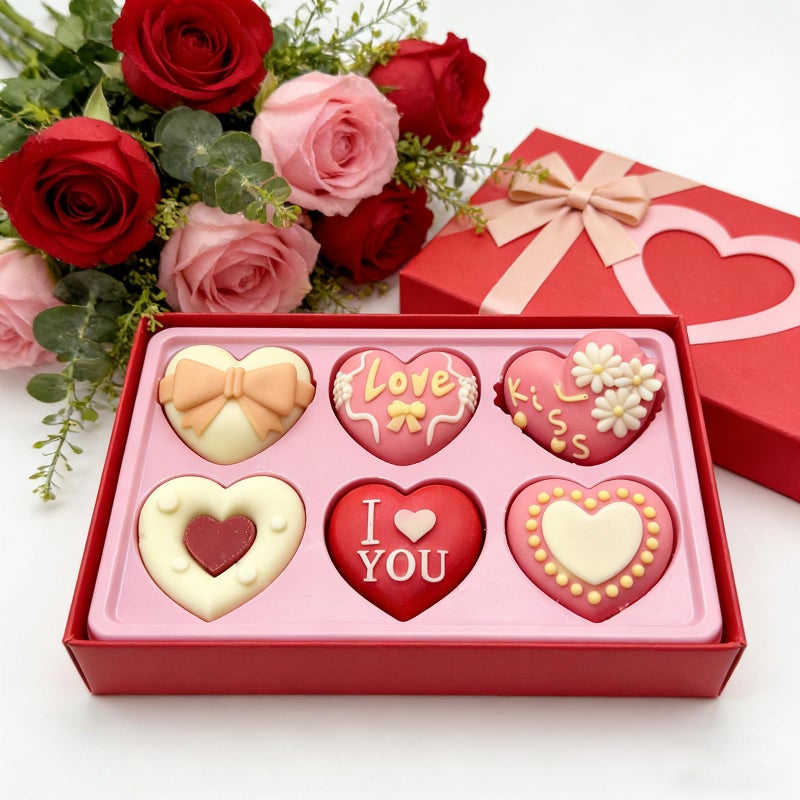 ZINDIACINE 2 Pack Silicone Heart Mold, 6 Unique Valentine's Day Heart Chocolate Molds,Heart Shapes Silicone Baking Mold for Cake Chocolate Mousse, Food Grade Non-Stick Flexible Mold Oven Safe - Image 2