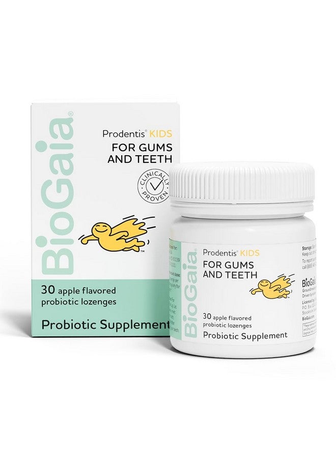 BioGaia Prodentis Kids | Dental Probiotics for Teeth and Gums | Promotes Good Oral Health & Gut Health Too | Oral Probiotics | 30 Apple-Flavored Lozenges | 1-Pack - Image 1