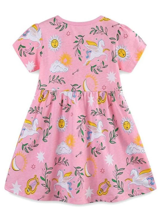 YUNIQEE Printed Fit-and-Flare Dress
