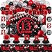 Coosilion 13th Birthday Decorations for Boys Girls Red Black Official teenager decorations with Happy Birthday Banner Backdrop 13 Balloon Numbers Honeycomb Centerpieces 13 Years Old Party Supplies - Image 2
