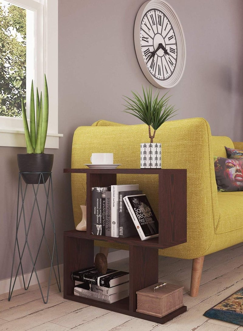 MODERN HOME side and Coffee Table - 60×60×20 Cm - Brown - Image 2