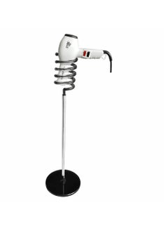 LA PERLA TECH  Hair Dryer Bracket Spiral Spring Type Standing Stainless Steel Hair Salon Home Acrylic Hair Dryer Stand, white  - Image 2
