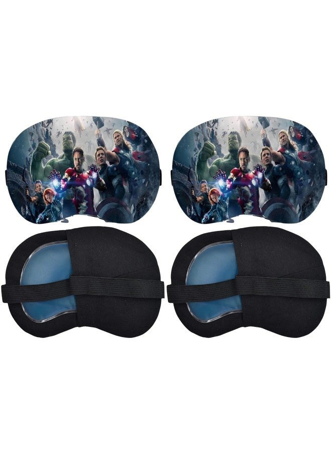 Samtrish Hero Team Cold Eye Mask for Adults & Kids | Reusable Gel Pad | Spa Travel Sleep Cover. | Pack of 2 - Image 1