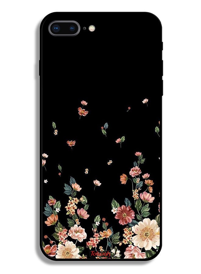 Tolwak Apple iPhone 8 Plus Protective Case Small Flowers In Bottom - Image 2