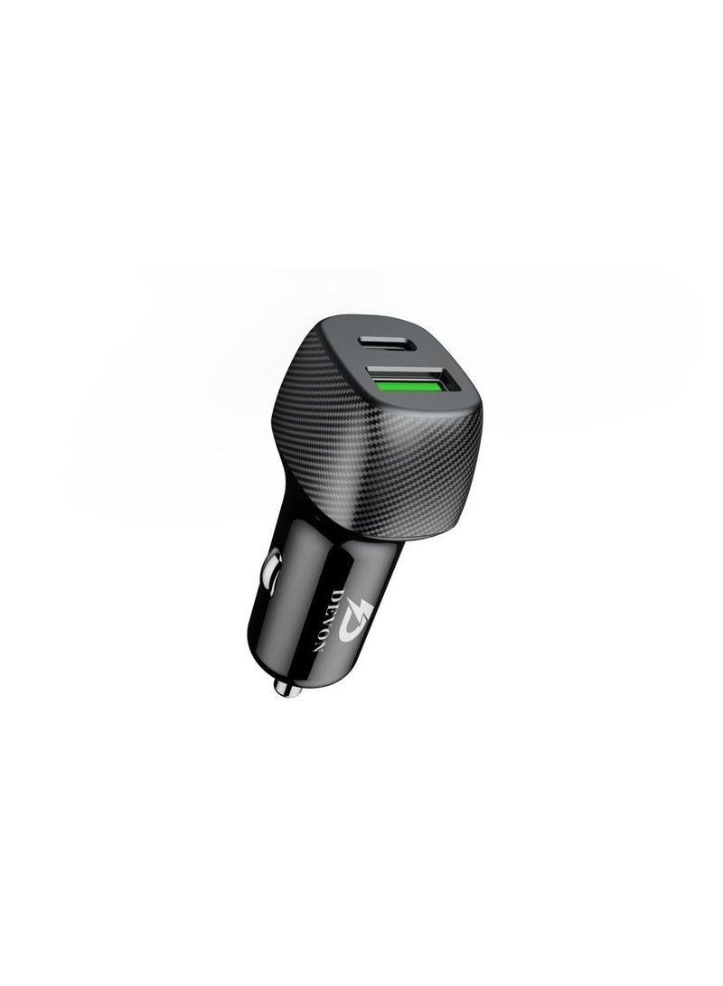 Devon Mini Car Charger Head, 2 Ports, 38W - Image 1