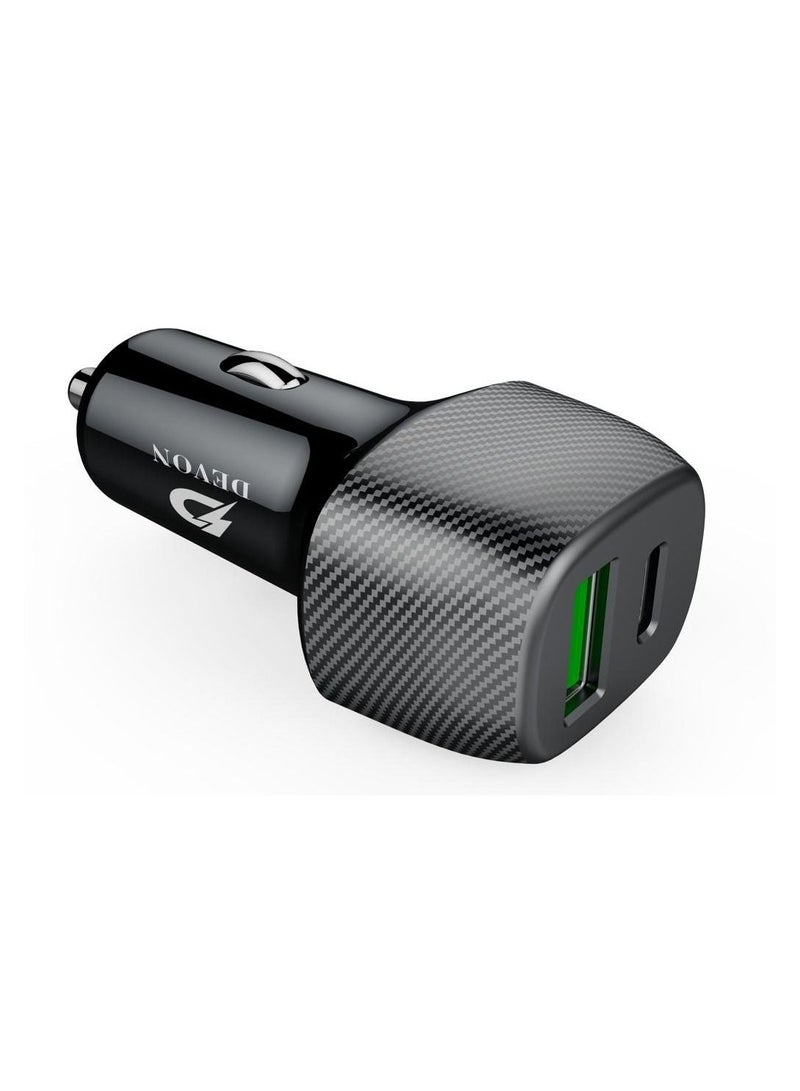 Devon Mini Car Charger Head, 2 Ports, 38W - Image 2