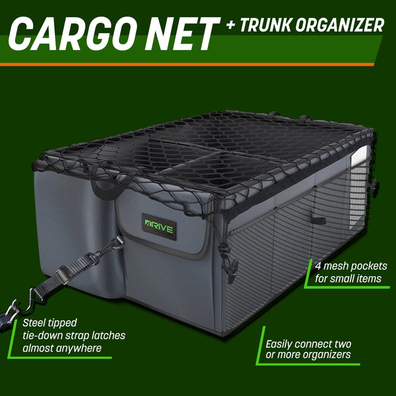 Drive Auto Products Car Trunk Organizer/Net with Straps (Cargo Net) - Image 2