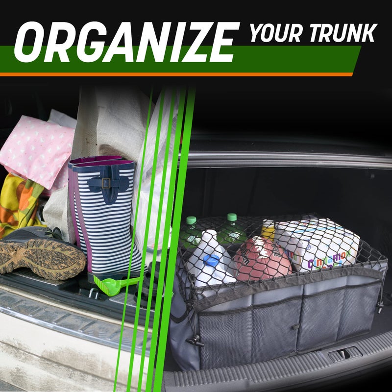 Drive Auto Products Car Trunk Organizer/Net with Straps (Cargo Net) - Image 4