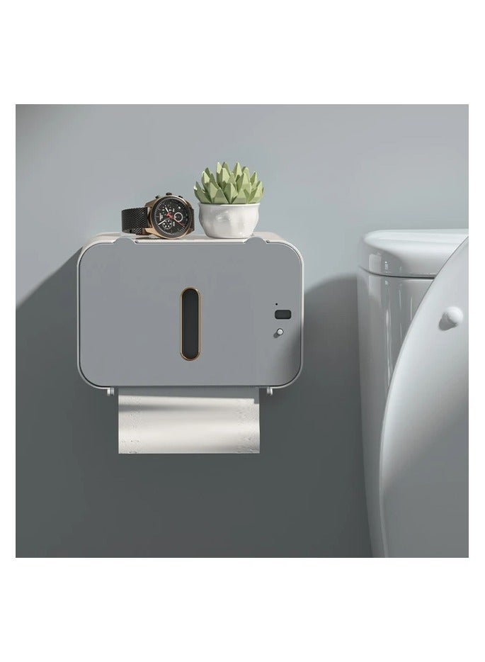Tissue Box Holder Touch-sensitive Paper Towel Output USB Charging No Punching Required Waterproof and Moisture-proof Tissue Cover Top Storage or Mobile Phone Holder - Image 2