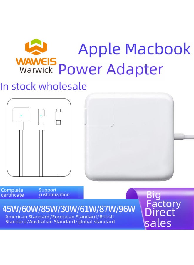 45w Laptop Charger Power Head Replaceable 85w Us/uk Regulation Macbook Computer Adapter Digital Computer Power Supply Adapter-Color:Type-c 70w With Third Generation Cable-Specifications:European Reg - Image 1