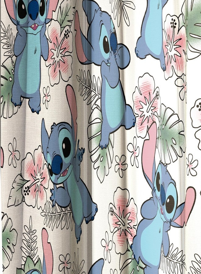 Jay Franco Window Curtains for Kids Bedroom 4-Piece Drape Set with 2 Tiebacks, Multi - Lilo & Stitch, 42" W x 84" L (Pack of 2) - Image 4
