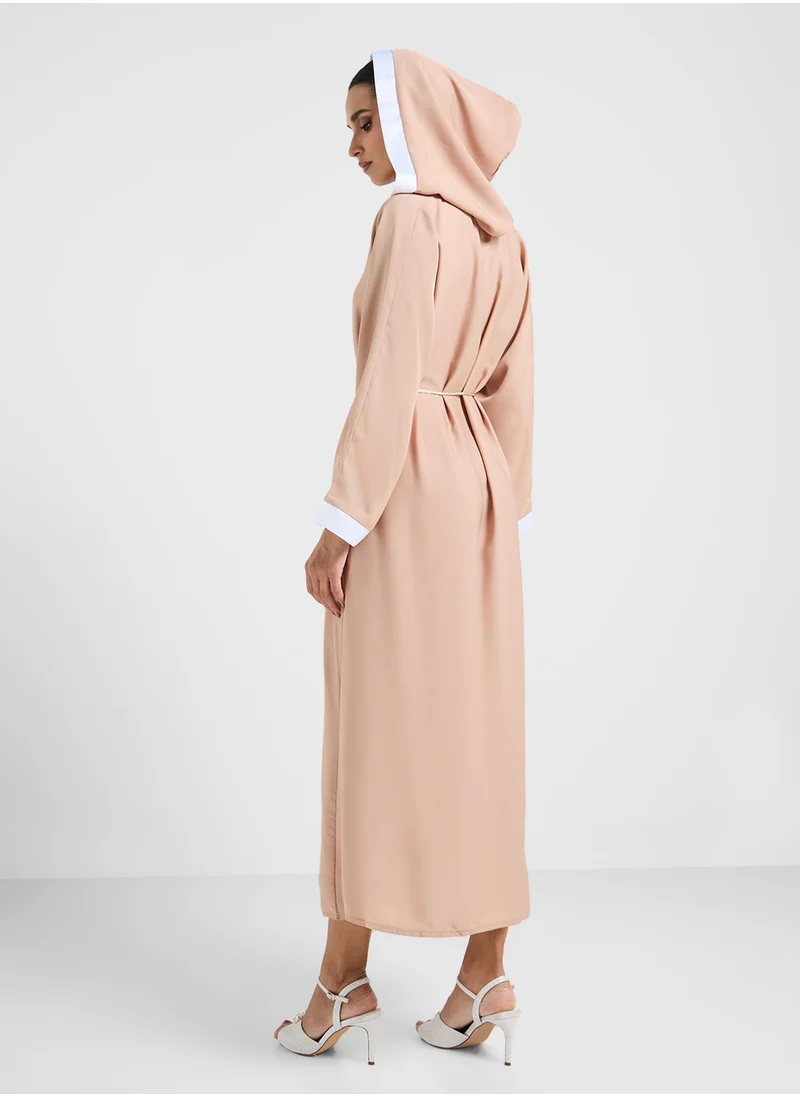 ARABIAN CLOSET Embroidered Hooded Abaya