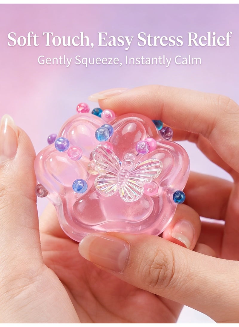 MoonLit' 2 قطع لعبة سكوشي مخلب القطة لتخفيف التوتر - موتشي TPR للبنات والأولاد، سكوشي تابا محمولة مع حبل تعليق - Image 2