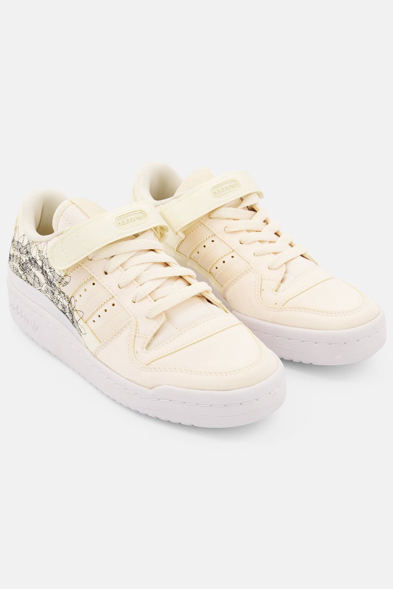 adidas Originals أحذية خارجية منخفضة لرباط النساء 84، كريمي - Image 1