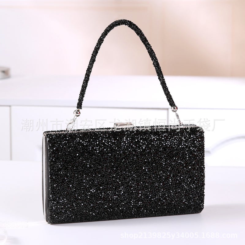 2025 Explosive Diamond Bracelet Evening Bag Portable Women'S Korean-Style Large Capacity Shoulder Crossbody Bride Small Square Bag - Image 4